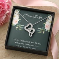 Load image into Gallery viewer, Gift for Expecting Mom, To My Best Friend, Mom to Be Double Heart Necklace For Women, Pregnancy Gift For New Mother
