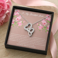 Load image into Gallery viewer, To My Bride Gifts, You Are My Soulmate My Other Half, Double Heart Necklace For Women, Wedding Day Thank You Ideas From Groom
