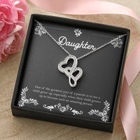 Load image into Gallery viewer, To My Daughter Gifts, One Of The Greatest Joys of a Parent, Double Heart Necklace For Women, Birthday Present Ideas From Mom Dad
