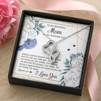 Load image into Gallery viewer, To My Mom Gifts, I&#39;m Still Your Little Girl, Double Heart Necklace For Women, Wedding Day Thank You Ideas From Daughter
