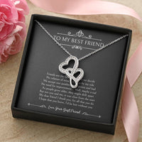 Load image into Gallery viewer, To My Friend Gifts, I&#39;d Be Lost Without You, Double Heart Necklace For Women, Birthday Present Idea From Bestie
