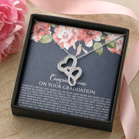 Load image into Gallery viewer, Graduation Gifts, Special Day, Double Heart Necklace For Women, College Preschool High School Graduation Present
