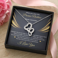 Load image into Gallery viewer, To My Girlfriend, When You Wear This Promise Necklace, Double Heart Necklace For Women, Anniversary Birthday Gifts From Boyfriend
