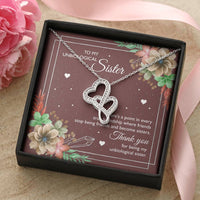 Load image into Gallery viewer, To My Unbiological Sister Gifts, Thank You, Double Heart Necklace For Women, Birthday Present Idea From Sister-in-law

