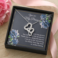 Load image into Gallery viewer, To My Girlfriend, You Are My Person, Double Heart Necklace For Women, Anniversary Birthday Gifts From Boyfriend
