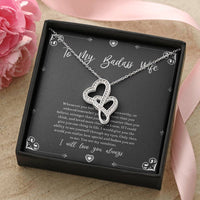 Load image into Gallery viewer, To My Badass Wife, You Are My Sunshine, Double Heart Necklace For Women, Anniversary Birthday Valentines Day Gifts From Husband
