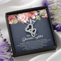 Load image into Gallery viewer, To My Granddaughter Gifts, Someday When The Pages Of My Life End, Double Heart Necklace For Women, Birthday Present Idea From Grandma Grandpa
