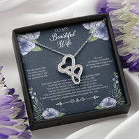 Load image into Gallery viewer, To My Wife, You Are More Than My Wife, Double Heart Necklace For Women, Anniversary Birthday Gifts From Husband
