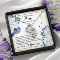 Load image into Gallery viewer, To My Mom Gifts, I&#39;m Still Your Little Girl, Double Heart Necklace For Women, Wedding Day Thank You Ideas From Daughter
