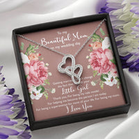 Load image into Gallery viewer, To My Mom Gifts, Thank You, Double Heart Necklace For Women, Wedding Day Thank You Ideas From Daughter
