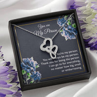 Load image into Gallery viewer, To My Girlfriend, You Are My Person, Double Heart Necklace For Women, Anniversary Birthday Gifts From Boyfriend
