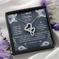 Load image into Gallery viewer, To My Mother-in-law Gifts, I Feel So Lucky, Double Heart Necklace For Women, Birthday Mothers Day Present From Daughter-in-law Son-in-law
