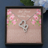 Load image into Gallery viewer, Bride Gifts, I Hope You Enjoy Every Single Moment, Double Heart Necklace For Women, Wedding Day Thank You Ideas From Best Friend
