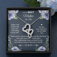 Load image into Gallery viewer, To My Mother-in-law Gifts, I Feel So Lucky, Double Heart Necklace For Women, Birthday Mothers Day Present From Daughter-in-law Son-in-law
