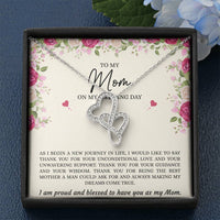 Load image into Gallery viewer, Mom of the Groom Gifts, I Am Proud And Blessed To Have You, Double Heart Necklace For Women, Wedding Day Thank You Ideas From Groom
