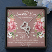 Load image into Gallery viewer, To My Mom Gifts, Thank You, Double Heart Necklace For Women, Wedding Day Thank You Ideas From Daughter
