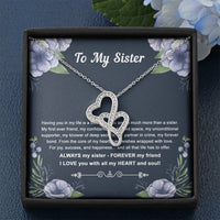 Load image into Gallery viewer, To My Sister Gifts, Having You In My Life Is A Blessing, Double Heart Necklace For Women, Birthday Present Idea From Sister
