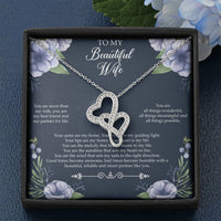 Load image into Gallery viewer, To My Wife, You Are More Than My Wife, Double Heart Necklace For Women, Anniversary Birthday Gifts From Husband
