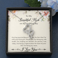 Load image into Gallery viewer, Mom of the Bride Gifts, I'm Still Your Little Girl, Double Heart Necklace For Women, Wedding Day Thank You Ideas From Bride
