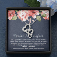 Load image into Gallery viewer, To My Mom Gifts, Mother and Daughter Bond, Double Heart Necklace For Women, Birthday Mothers Day Present From Daughter

