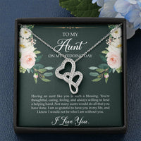 Load image into Gallery viewer, Aunt of the Bride Gifts, I Am So Grateful To Have You, Double Heart Necklace For Women, Wedding Day Thank You Ideas From Bride

