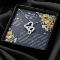 Load image into Gallery viewer, Encouragement Gifts, You Are Stronger, Motivational Double Heart Necklace For Women, Sympathy Inspiration Friendship Present
