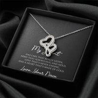 Load image into Gallery viewer, To My Aunt Gifts, Love That&#39;s Never Ending, Double Heart Necklace For Women, Birthday Present Idea From Niece
