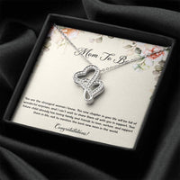 Load image into Gallery viewer, Gift for Expecting Mom, You Are The Strongest Woman I Know, Mom to Be Double Heart Necklace For Women, Pregnancy Gift For New Mother
