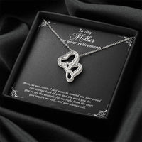 Load image into Gallery viewer, Mom Retirement Gifts, As You Retire, Happy Retirement Double Heart Necklace For Women, Retirement Party Favor From Daughter Son
