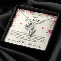 Load image into Gallery viewer, To My Bride Gifts, I Take You To Be My Best Friend , Double Heart Necklace For Women, Wedding Day Thank You Ideas From Groom
