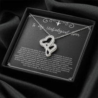Load image into Gallery viewer, To My Unbiological Sister Gifts, My Soulmate, Double Heart Necklace For Women, Birthday Present Idea From Sister-in-law
