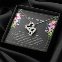 Load image into Gallery viewer, Gift for Expecting Mom, Congratulations For This Moment, Mom to Be Double Heart Necklace For Women, Pregnancy Gift For New Mother
