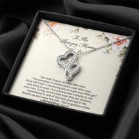 Load image into Gallery viewer, Gift for Expecting Mom, Brand New Miracle, Mom to Be Double Heart Necklace For Women, Pregnancy Gift For New Mother

