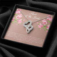 Load image into Gallery viewer, Aunt of the Bride Gifts, Our Love For Each Other Grows, Double Heart Necklace For Women, Wedding Day Thank You Ideas From Bride
