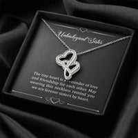 Load image into Gallery viewer, To My Unbiological Sister Gifts, Reminder of Love, Double Heart Necklace For Women, Birthday Present Idea From Sister-in-law
