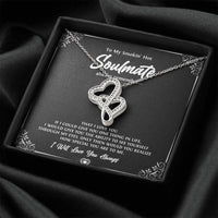 Load image into Gallery viewer, To My Soulmate, Smokin Hot Soulmate, Double Heart Necklace For Girlfriend, Anniversary Birthday Valentines Day Gifts From Boyfriend
