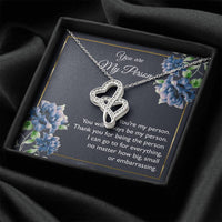 Load image into Gallery viewer, To My Girlfriend, You Are My Person, Double Heart Necklace For Women, Anniversary Birthday Gifts From Boyfriend
