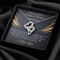 Load image into Gallery viewer, To My Girlfriend, When You Wear This Promise Necklace, Double Heart Necklace For Women, Anniversary Birthday Gifts From Boyfriend
