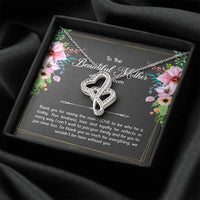 Load image into Gallery viewer, Mom Of The Groom Gifts, Thank You For Raising The Man I Love, Double Heart Necklace For Women, Wedding Day Thank You Ideas From Bride
