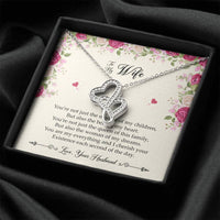 Load image into Gallery viewer, To My Wife, You Are My Everything, Double Heart Necklace For Women, Anniversary Birthday Gifts From Husband
