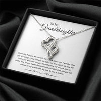 Load image into Gallery viewer, To My Granddaughter Gifts, Every Day That You Are Not With Me, Double Heart Necklace For Women, Birthday Present Idea From Grandma Grandpa
