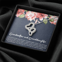 Load image into Gallery viewer, To My Granddaughter Gifts, Special Bond, Double Heart Necklace For Women, Birthday Present Idea From Grandma
