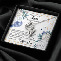 Load image into Gallery viewer, To My Mom Gifts, I&#39;m Still Your Little Girl, Double Heart Necklace For Women, Wedding Day Thank You Ideas From Daughter
