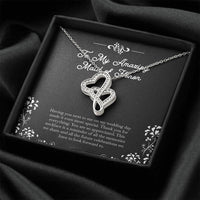 Load image into Gallery viewer, To My Maid Of Honor Gifts, Having You Next To Me, Double Heart Necklace For Women, Wedding Day Thank You Ideas From Bride

