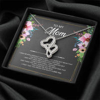 Load image into Gallery viewer, To My Mom Gifts, I Was Never A Perfect Child, Double Heart Necklace For Women, Birthday Mothers Day Present From Son Daughter
