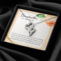 Load image into Gallery viewer, Grandmother of the Bride Gifts, Today Is A Special Day, Double Heart Necklace For Women, Wedding Day Thank You Ideas From Groom
