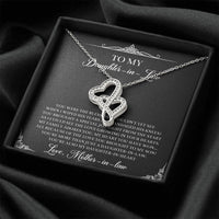 Load image into Gallery viewer, To My Daughter-in-law Gifts, Circle of Strength and Love, Double Heart Necklace For Women, Birthday Present Idea From Mother-in-law
