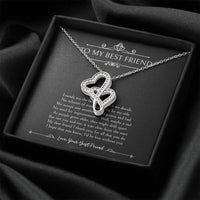 Load image into Gallery viewer, To My Friend Gifts, I&#39;d Be Lost Without You, Double Heart Necklace For Women, Birthday Present Idea From Bestie
