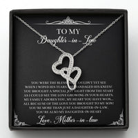 Load image into Gallery viewer, To My Daughter-in-law Gifts, The Blessing I Couldn&#39;t See, Double Heart Necklace For Women, Birthday Present Idea From Mother-in-law
