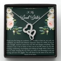 Load image into Gallery viewer, To My Best Friend Gifts, To My Soul Sister, Double Heart Necklace For Women, Birthday Present Idea From Bestie
